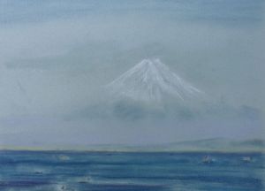 湘南から望む新春の富士山